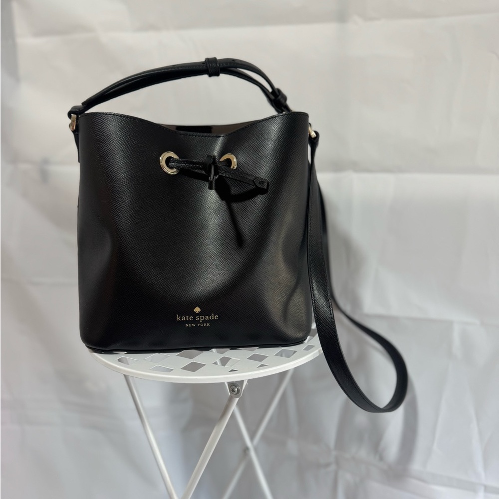 Kate Spade Black Leather Shoulder Bag NWOT